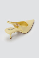Γόβες Slingback Kitten Heel - Κίτρινο Ματ