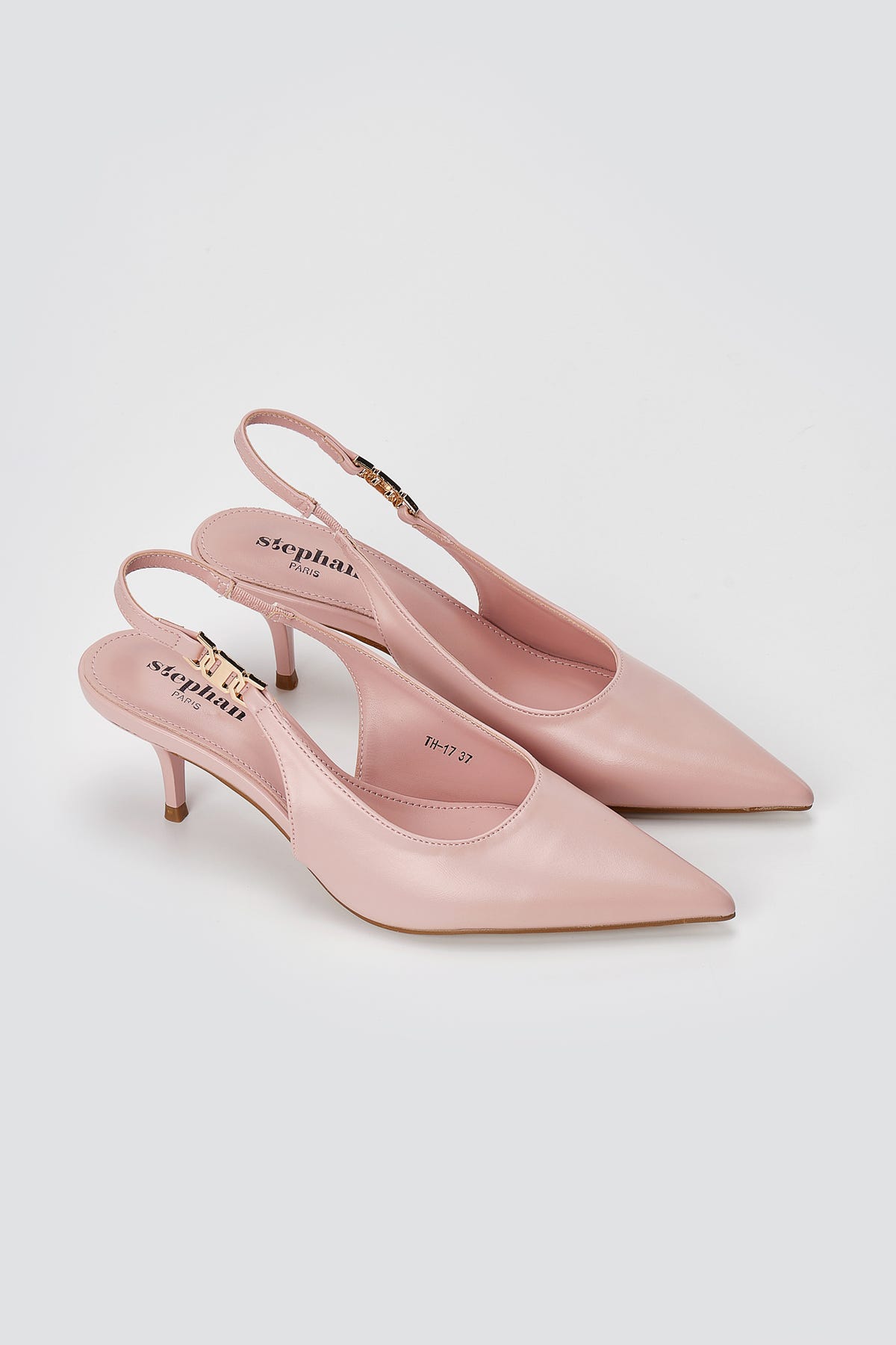 Slingback Pumps Kitten Heel - Pink Matte