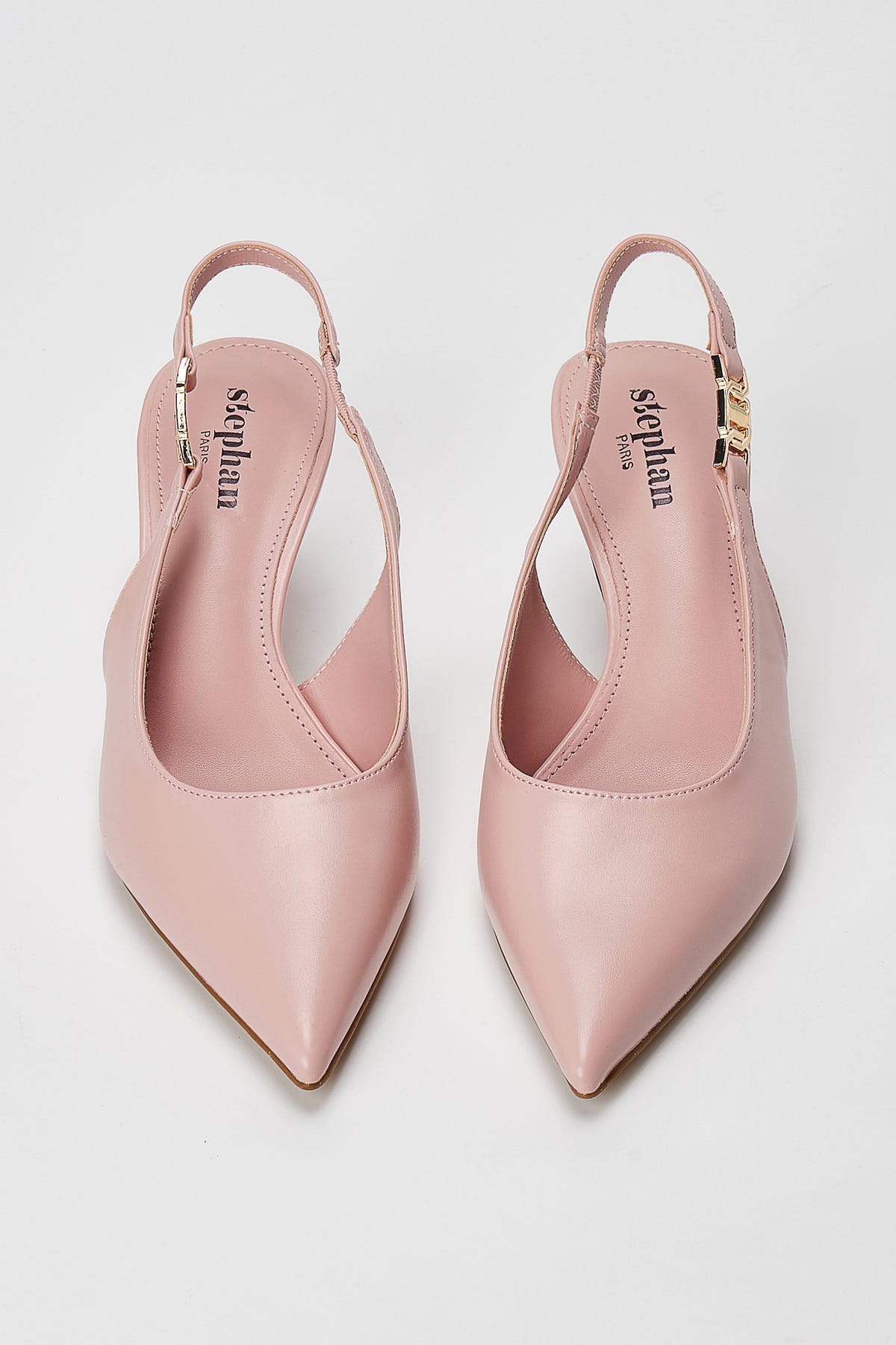 Slingback Pumps Kitten Heel - Pink Matte