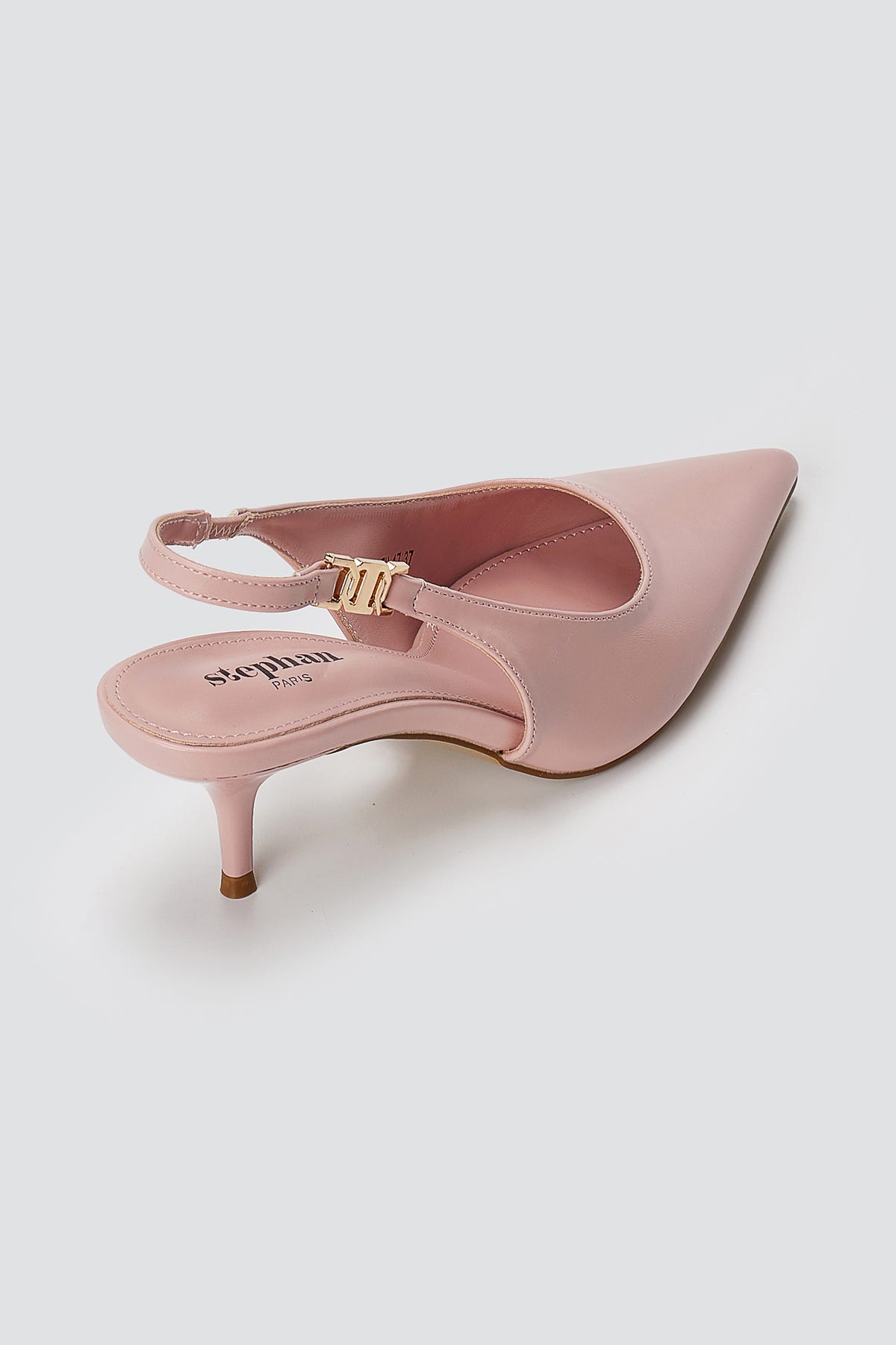 Slingback Pumps Kitten Heel - Pink Matte