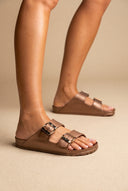 Buckle Slides Anatomical Footbed - Bronze