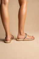Toe Ring Flatform Sandals - Gold Metallic