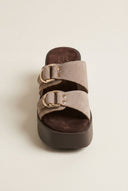 Platform Sandals Metal Detail - Taupe Suede-Platforms, Shoes, Erynn, Women’s Collection, All, Summer Shoes Sale, Under 30€, Sales, All but outlet, Last Pieces Shoes, Editor’s Choice, Shoes Sales, Recommended products (Seguno), Gifts 50€ & Under, The Fashion Edit, Last Pieces, SS 2026 Collection, Spring/Summer Collection, ERYNN New & Selected, Platforms SALE