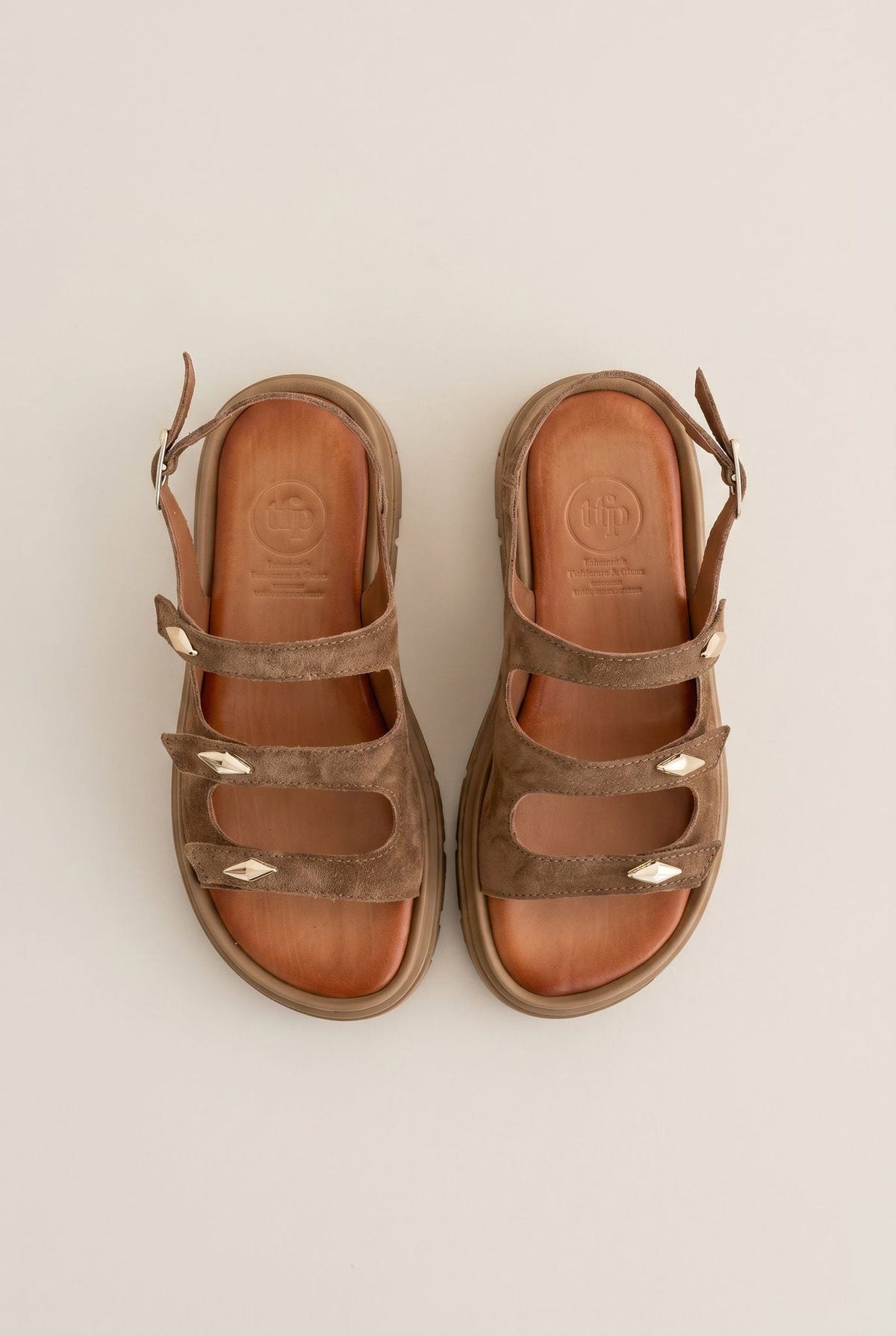 Buckle Strap Sandals - Taupe Suede-Sandals, Shoes, TFP Collection, Women’s Collection, All, Summer Shoes Sale, Summer Sandals Sale, Sales, All but outlet, Editor’s Choice, Shoes Sales, Recommended products (Seguno), Gifts 70€ & Under, The Fashion Edit, Leather Shoes, SS 2026 Collection, TFP/Estil, Sandals New & Selected, Sandals SALE, Flatform SALE