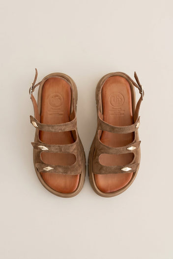 Buckle Strap Sandals - Taupe Suede-Sandals, Shoes, TFP Collection, Women’s Collection, All, Summer Shoes Sale, Summer Sandals Sale, Sales, All but outlet, Editor’s Choice, Shoes Sales, Recommended products (Seguno), Gifts 70€ & Under, The Fashion Edit, Leather Shoes, SS 2026 Collection, TFP/Estil, Sandals New & Selected, Sandals SALE, Flatform SALE