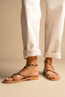 Toe Ring Sandali Animal Print - Natural