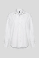 Long Shirt Curved Hem - White
