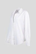 Long Shirt Curved Hem - White