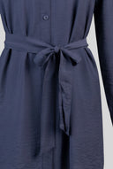 Shirt Dress Belted Maxi - Dark Blue