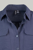 Shirt Dress Belted Maxi - Dark Blue