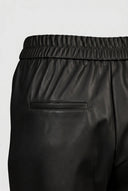 Tapered Pants Elastic Waist - Black