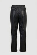 Tapered Pants Elastic Waist - Black