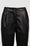 Tapered Pants Elastic Waist - Black