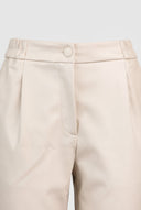 Tapered Pants Elastic Waist - Beige