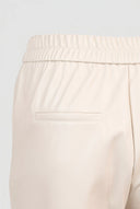 Tapered Pants Elastic Waist - Beige