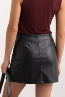 Mini Skirt High Waist - Black