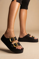 Flatform Sandals Buckle Detail - Black Raffia-Flatform Sandals, Sandals, Shoes, Ateneo, Women’s Collection, All, Summer Shoes Sale, Summer Sandals Sale, Sales, All but outlet, Editor’s Choice, Shoes Sales, Recommended products (Seguno), Gifts 70€ & Under, The Fashion Edit, SS 2026 Collection, Sandals New & Selected, Spring/Summer Collection, Sandals SALE, Flatform SALE