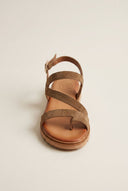 Toe Ring Sandals Side Strap - Taupe Suede-Leather Sandals, Sandals, Shoes, TFP Collection, Women’s Collection, All, Summer Shoes Sale, Summer Sandals Sale, Sales, All but outlet, Last Pieces Shoes, Editor’s Choice, Shoes Sales, Recommended products (Seguno), Gifts 70€ & Under, The Fashion Edit, Last Pieces, Leather Shoes, SS 2026 Collection, TFP/Estil, Sandals New & Selected, Sandals SALE