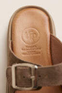 Buckle Sandals - Taupe Suede