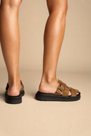 Fisherman Flatform Sandali - Olive Suede