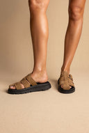 Fisherman Flatform Sandali - Olive Suede