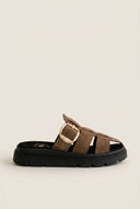 Σανδάλια Fisherman Flatform - Μόκα Σουέντ