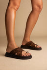 Leopard suede