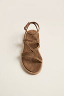 Strappy Sandals Buckle Closure - Khaki Green Suede-Best Sellers, Leather Sandals, Sandals, Shoes, TFP Collection, Women’s Collection, All, Best Seller Shoes, Summer Shoes Sale, Summer Sandals Sale, Sales, All but outlet, Editor’s Choice, Shoes Sales, Recommended products (Seguno), Gifts 70€ & Under, The Fashion Edit, Leather Shoes, Boho Collection, SS 2026 Collection, TFP/Estil, Sandals New & Selected, Sandals SALE