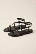 Strappy Sandals Ankle Strap - Black Matte