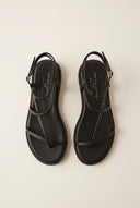 Strappy Sandals Ankle Strap - Black Matte