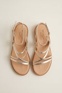 Strappy Sandals Buckle Closure - Light Gold-Leather Sandals, Sandals, Shoes, TFP Collection, Women’s Collection, All, Summer Shoes Sale, Summer Sandals Sale, Sales, All but outlet, Editor’s Choice, Shoes Sales, Recommended products (Seguno), Gifts 70€ & Under, The Fashion Edit, Leather Shoes, SS 2026 Collection, TFP/Estil, Sandals New & Selected, Sandals SALE