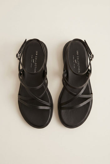 Strappy Sandals Buckle Closure - Black Matte-Leather Sandals, Sandals, Shoes, TFP Collection, Women’s Collection, All, Summer Shoes Sale, Summer Sandals Sale, Sales, All but outlet, Editor’s Choice, Shoes Sales, Recommended products (Seguno), Gifts 70€ & Under, The Fashion Edit, Leather Shoes, SS 2026 Collection, TFP/Estil, Sandals New & Selected, Sandals SALE