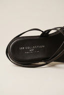 Strappy Sandals Buckle Closure - Black Matte