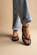 Sandals Side Strap Closure - Black Matte