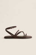 Strappy Sandals Ankle Strap - Brown Matte