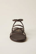 Strappy Sandals Ankle Strap - Brown Matte