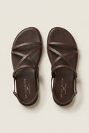 Strappy Sandals Ankle Strap - Brown Matte