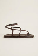 Strappy Sandals Ankle Strap - Brown Matte