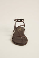Strappy Sandals Ankle Strap - Brown Matte
