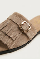 Suede Sandals Fringe Detail - Sand Suede-Leather Sandals, Sandals, Shoes, TFP Collection, Women’s Collection, All, Summer Shoes Sale, Summer Sandals Sale, Sales, All but outlet, Editor’s Choice, Shoes Sales, Recommended products (Seguno), Gifts 70€ & Under, The Fashion Edit, Leather Shoes, Boho Collection, SS 2026 Collection, TFP/Estil, Sandals New & Selected, Sandals SALE