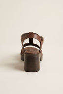 Block Heel Sandals Ankle Strap - Brown Matte-Heeled Sandals, Block Heel Sandals, Shoes, TFP Collection, Women’s Collection, All, Summer Shoes Sale, Sales, All but outlet, Editor’s Choice, Shoes Sales, Recommended products (Seguno), Gifts 50€ & Under, The Fashion Edit, Leather Shoes, SS 2026 Collection, TFP/Estil, Heeled Sandals SALE