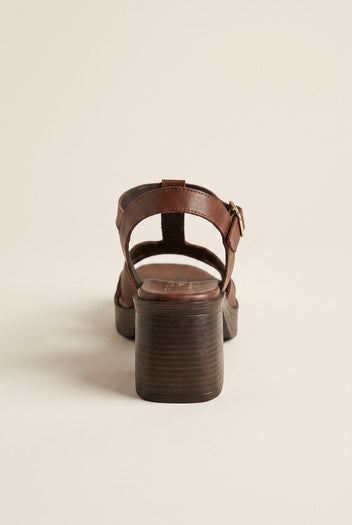 Block Heel Sandals Ankle Strap - Brown Matte-Heeled Sandals, Block Heel Sandals, Shoes, TFP Collection, Women’s Collection, All, Summer Shoes Sale, Sales, All but outlet, Editor’s Choice, Shoes Sales, Recommended products (Seguno), Gifts 50€ & Under, The Fashion Edit, Leather Shoes, SS 2026 Collection, TFP/Estil, Heeled Sandals SALE