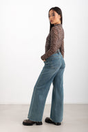 High Waist Wide Leg Jeans Frayed Hem - Denim Blue-Pants, Clothing, Women’s Collection, New In Clothing, Spring-Summer Outlet, Clothing Outlet, Outlet, All, Summer Clothing Sale, Under 30€, Sales, Recommended products (Seguno), Pants Outlet, Gifts 50€ & Under, The Fashion Edit, Last Pieces, Clothing Sales