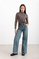 High Waist Wide Leg Jeans Frayed Hem - Denim Blue-Pants, Clothing, Women’s Collection, New In Clothing, Spring-Summer Outlet, Clothing Outlet, Outlet, All, Summer Clothing Sale, Under 30€, Sales, Recommended products (Seguno), Pants Outlet, Gifts 50€ & Under, The Fashion Edit, Last Pieces, Clothing Sales