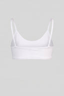 Elasticated Hem Bustier Thin Strap - White