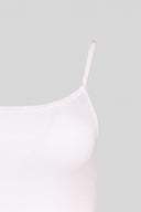 Elasticated Hem Bustier Thin Strap - White