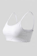 Elasticated Hem Bustier Thin Strap - White