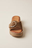 Flatform Sandals Statement Buckle - Taupe Suede-Flatform Sandals, Sandals, Shoes, TFP Collection, Women’s Collection, All, Summer Shoes Sale, Summer Sandals Sale, Sales, All but outlet, Editor’s Choice, Shoes Sales, Recommended products (Seguno), Gifts 70€ & Under, The Fashion Edit, Leather Shoes, SS 2026 Collection, TFP/Estil, Sandals New & Selected, Sandals SALE, Flatform SALE