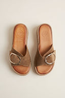 Flatform Sandals Statement Buckle - Taupe Suede-Flatform Sandals, Sandals, Shoes, TFP Collection, Women’s Collection, All, Summer Shoes Sale, Summer Sandals Sale, Sales, All but outlet, Editor’s Choice, Shoes Sales, Recommended products (Seguno), Gifts 70€ & Under, The Fashion Edit, Leather Shoes, SS 2026 Collection, TFP/Estil, Sandals New & Selected, Sandals SALE, Flatform SALE