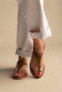 Toe Ring Sandals - Taupe Suede